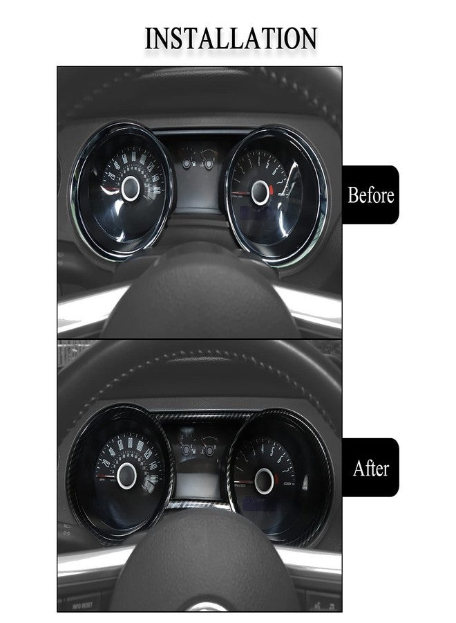 RT-TCZ Carbon Fiber Dashboard Instrument Panel Trim Frame Cover Interior Accessories for 2010-2014 Ford Mustang - Image 4